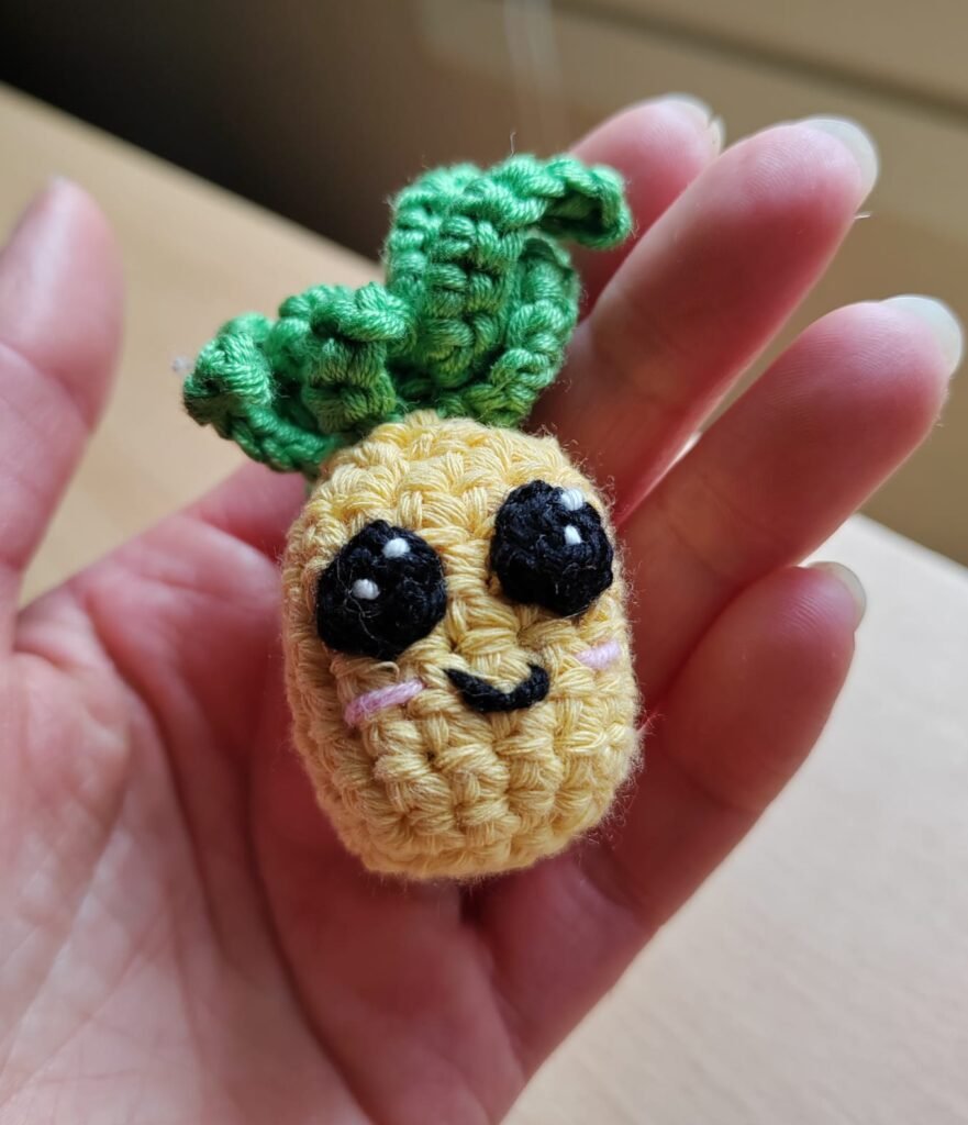 Crochet pineapple keychain